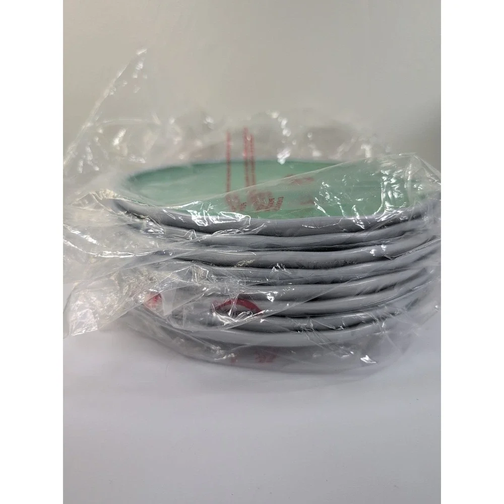 Pottery Barn Green And Gray Melamine Set Of 8 New‎ Plates Dinnerware